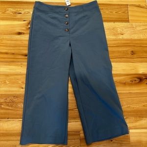 LOFT high waisted cropped wide leg trousers